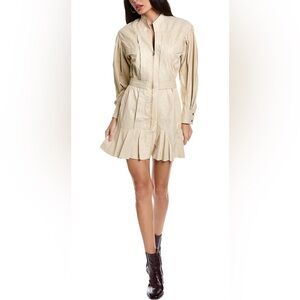 IRO Cream Mini Leather Dress